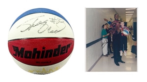 Shaquille ONeal Autographed Basketball & Photo (Lot of 2)